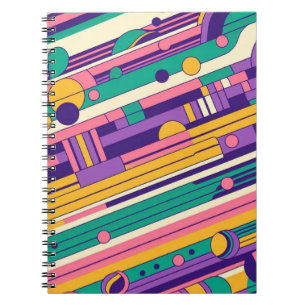 Cuaderno Guay, colorido diseño retro de los años 80 y 90
