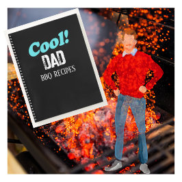 Cuaderno Guay Dad BBQ recetas Blue Retro Personalizadas