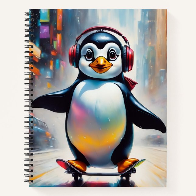 Cuaderno Guay de pintura de arte digital pingüino (Anverso)