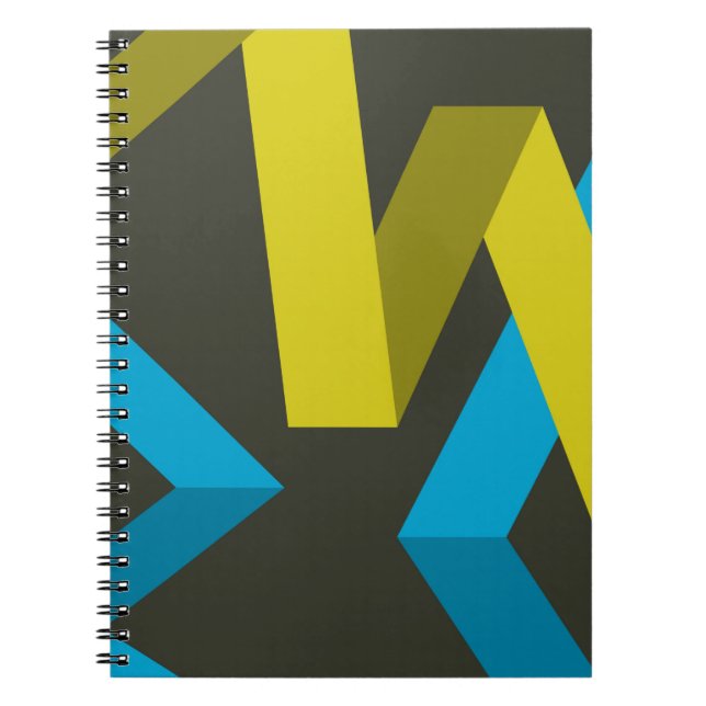 Cuaderno Guay, formas geométricas modernas y de moda fluyen (Frente)