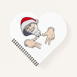 Cuaderno Guay Gangsta Hip Hop Hand Rap Santa Claus