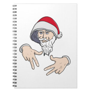 Cuaderno Guay Gangsta Hip Hop Hand Rap Santa Claus