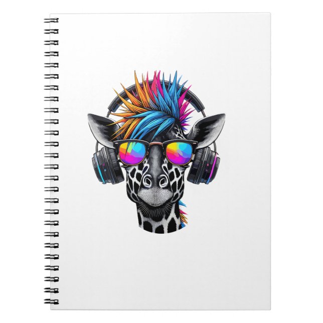 Cuaderno Guay Giraffe Gafas de sol Auriculares Girafes (Frente)