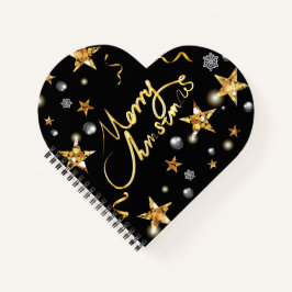 Cuaderno Guay Gold Black Stars Metallic Low-key Luxury Xmas