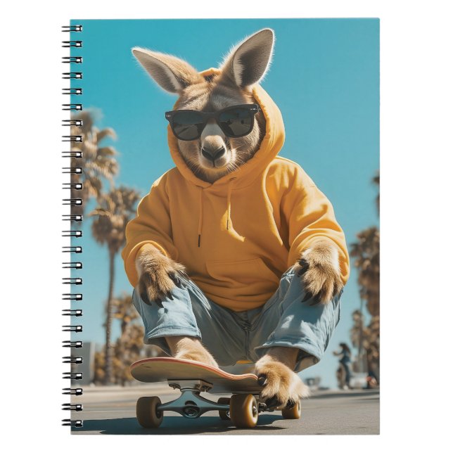 Cuaderno Guay Kangaroo en gafas de sol en una skateboard (Frente)