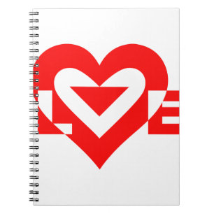 Cuaderno Guay Love Graphic, rojo