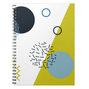 Cuaderno Guay, moderno, moderno, geométrico verde Memphis
