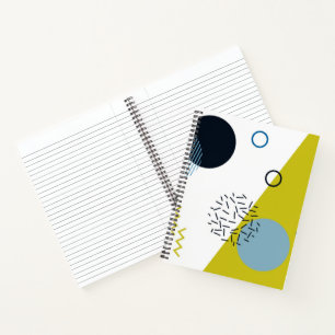 Cuaderno Guay, moderno, moderno, geométrico verde Memphis