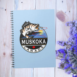 Cuaderno Guay Muskoka Canadá Escudo de pesca al aire libre