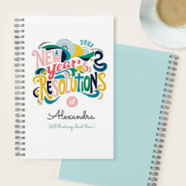 Cuaderno Guay New Year Resolutions Pastel Color Paint Typo