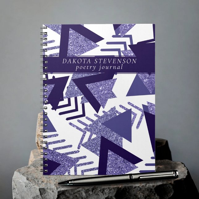 Cuaderno Guay Purple Passion | Monograma de formas abstract (Subido por el creador)