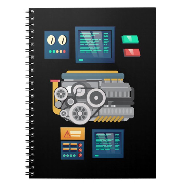 Cuaderno Guay Robot Artificial Intelligence (Frente)