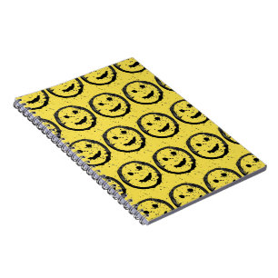 Cuaderno Guay Seted Happy Sonriente patrón de cara amarillo