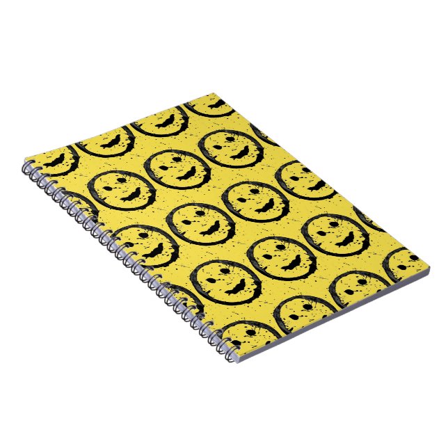 Cuaderno Guay Seted Happy Sonriente patrón de cara amarillo (Lado Derecho)