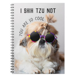 Cuaderno Guay Shih Tzu No es divertido, lindo, gafas de sol