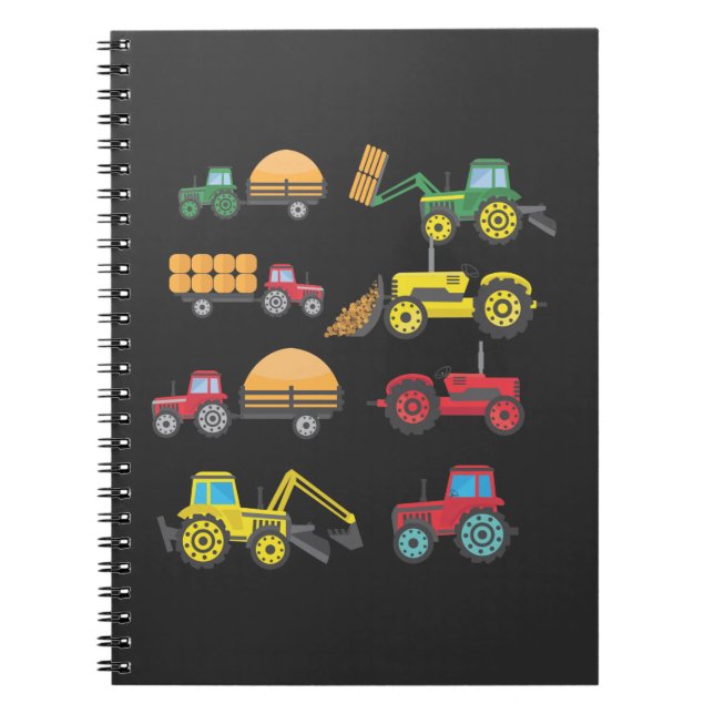 Cuaderno Guay Tractor Drawing Farm Lover - Niño de la agric (Frente)