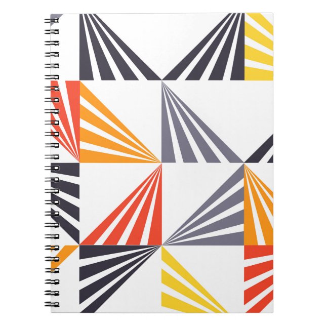 Cuaderno Guay, triángulos únicos, de moda, urbanos y colori (Frente)