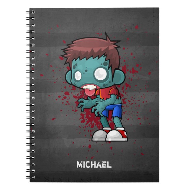 Cuaderno Guay Zombie Dude con Sangre / Paint Splatter (Frente)