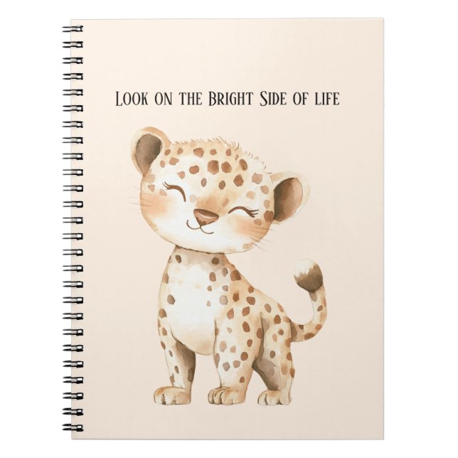 Cuaderno Guepardo del lado brillante de la vida (Frente)