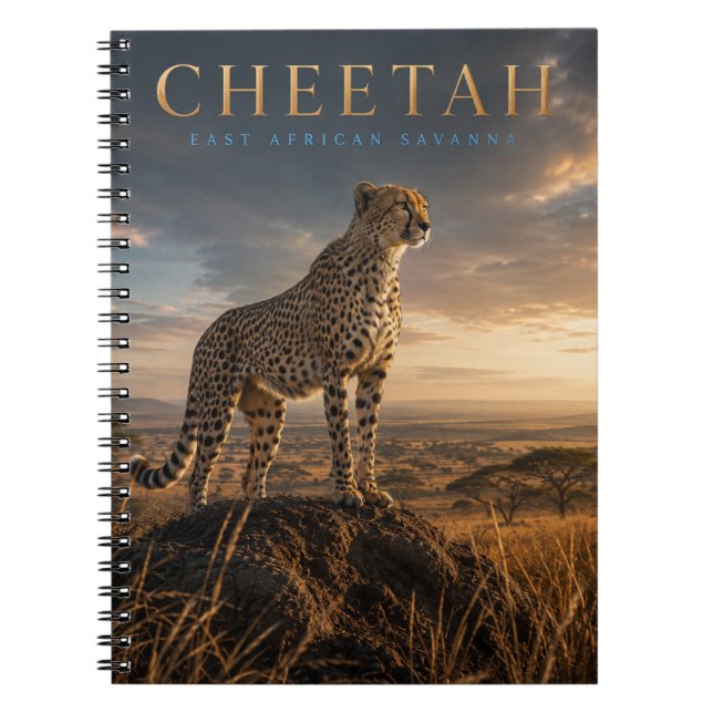 Cuaderno Guepardo Sabana del este africano ANIMALES (Frente)