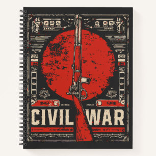 Cuaderno Guerra civil retro-oriental Retrato de rifle est