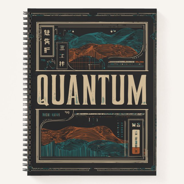Cuaderno Guerras de ciencia abstractas de QUANTUM | Grunge  (Anverso)
