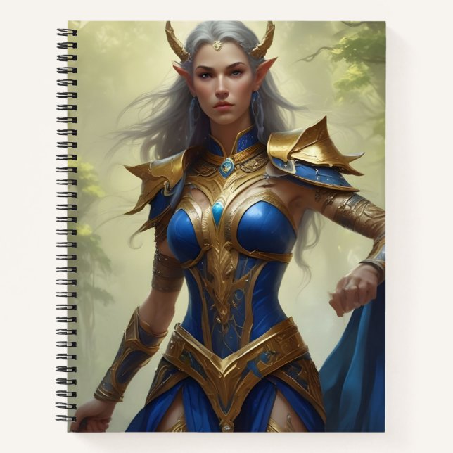 Cuaderno Guerrera de Azul y Oro (Anverso)