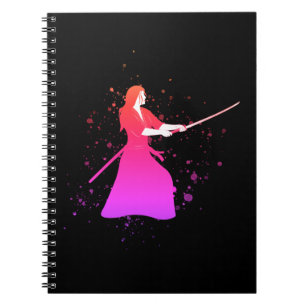 Cuaderno Guerrera de Samurai con espada