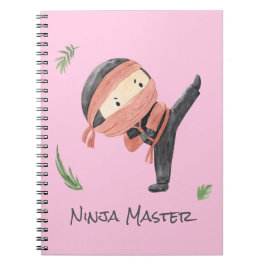 Cuaderno Guerrero De Ninja Cute - Nombre Personalizado Para