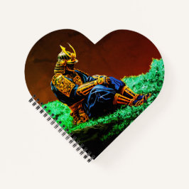 Cuaderno Guerrero de Samurai en armería dorada - japonés ép