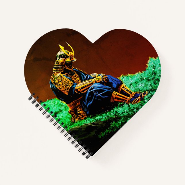 Cuaderno Guerrero de Samurai en armería dorada - japonés ép (Anverso)