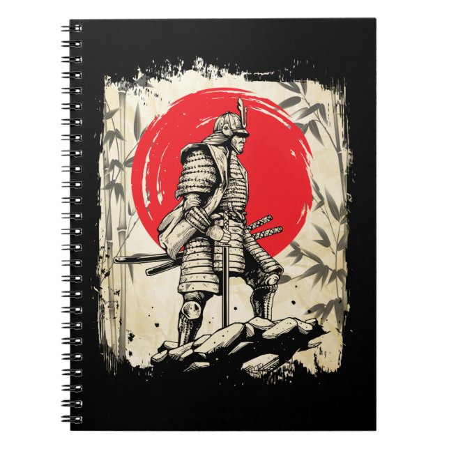 Cuaderno Guerrero de Samurai Héroe japonés espada Japón (Frente)