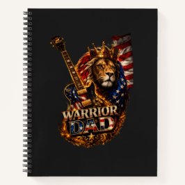 Cuaderno Guerrero Papá León Bandera Americana Guitarra