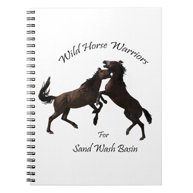 Cuaderno Guerreros del caballo salvaje para el lavabo de la (Frente)