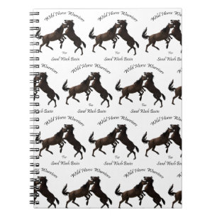 Cuaderno Guerreros del caballo salvaje para el lavabo de la