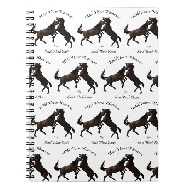 Cuaderno Guerreros del caballo salvaje para el lavabo de la (Frente)