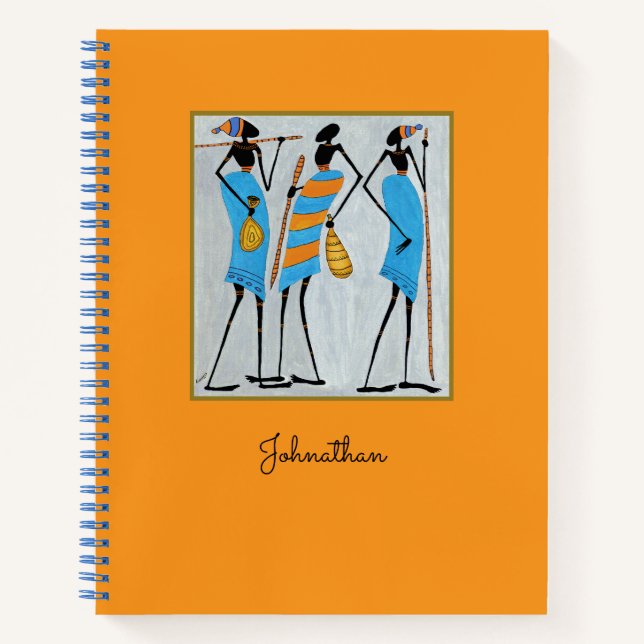 Cuaderno Guerreros masái, Kenia, arte africano (Anverso)