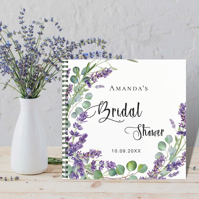 Cuaderno Guest book bridal shower lavender eucalyptus  (Subido por el creador)