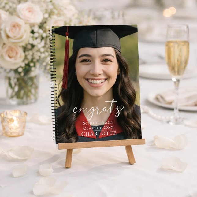 Cuaderno Guest book graduation party photo congrats (Subido por el creador)