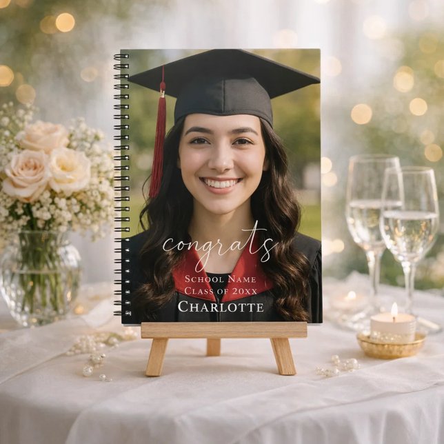 Cuaderno Guest book graduation party photo congrats (Subido por el creador)