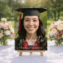 Cuaderno Guest book graduation party photo script