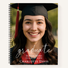 Cuaderno Guest book graduation party photo script