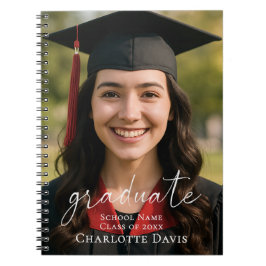 Cuaderno Guest book graduation party photo script