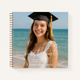 Cuaderno Guest book graduation photo script 