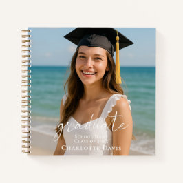 Cuaderno Guest book graduation photo script 