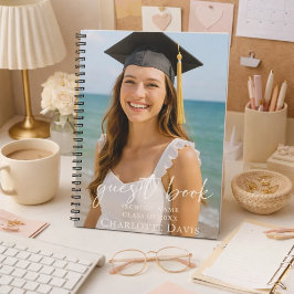 Cuaderno Guest book photo graduation party script