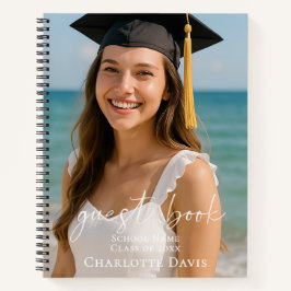 Cuaderno Guest book photo graduation party script