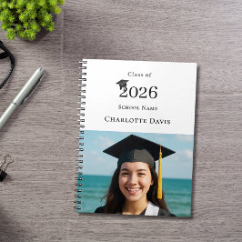 Cuaderno Guest Book Photo Modern Graduation Party