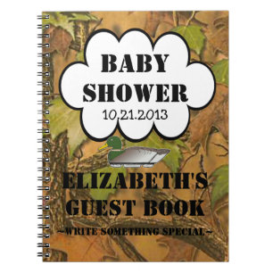 Cuaderno Guestbook de Baby Shower de los cazadores del pato