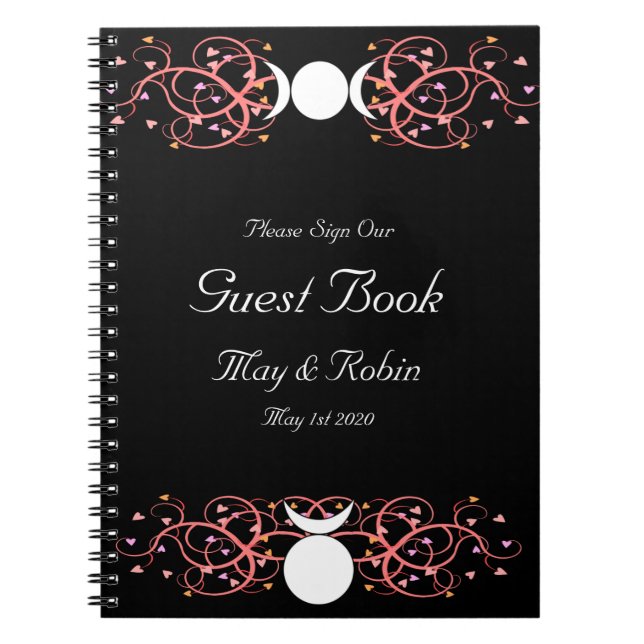 Cuaderno Guestbook de dios y de la diosa para un Wiccan (Frente)